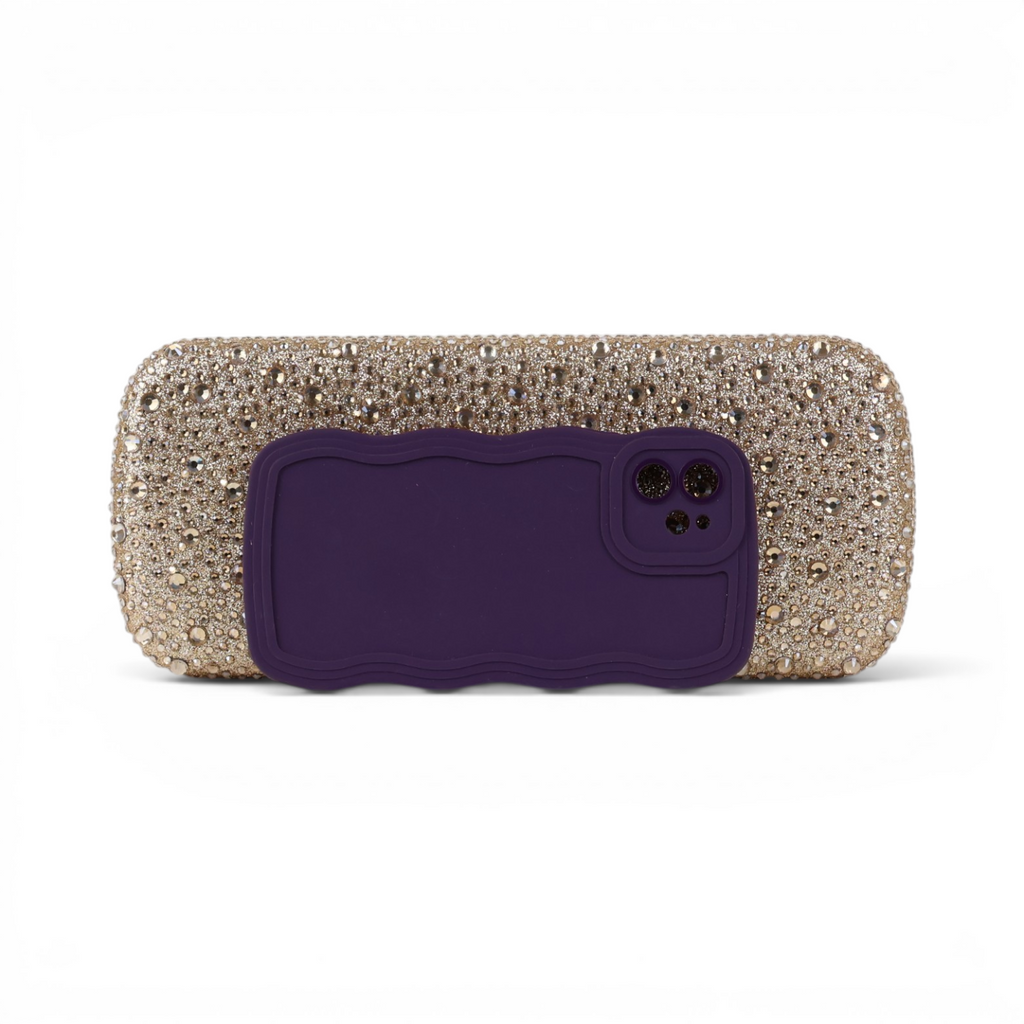 Bolsa Clutch Festa Pedraria Dourada