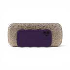 Bolsa Clutch Festa Pedraria Dourada