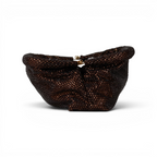 Bolsa Pouch Strass Marrom