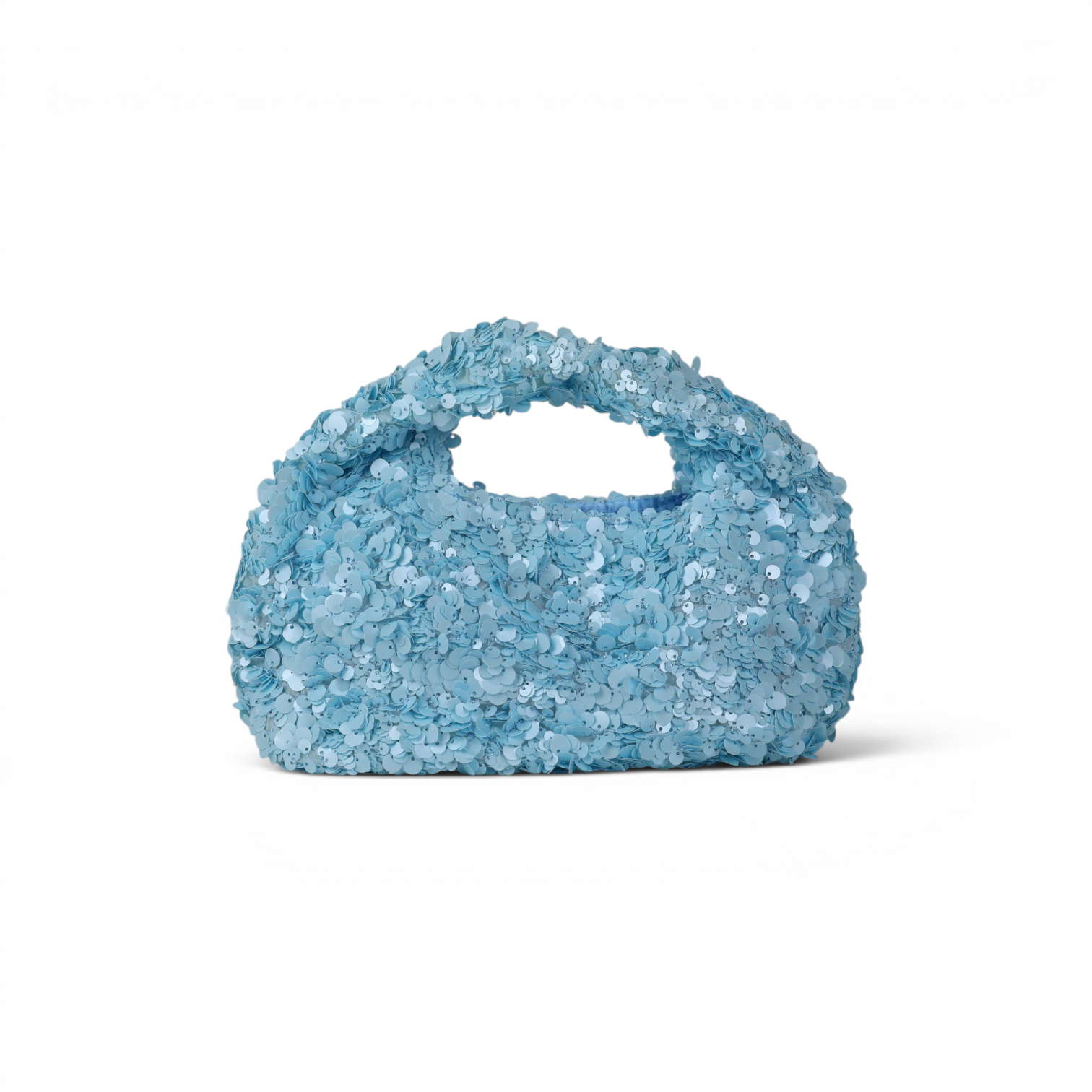 Bolsa Pouch Festa Lantejoula Azul Claro