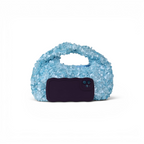 Bolsa Pouch Festa Lantejoula Azul Claro