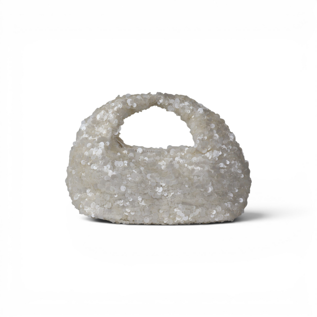 Bolsa Pouch Festa Lantejoula Off White