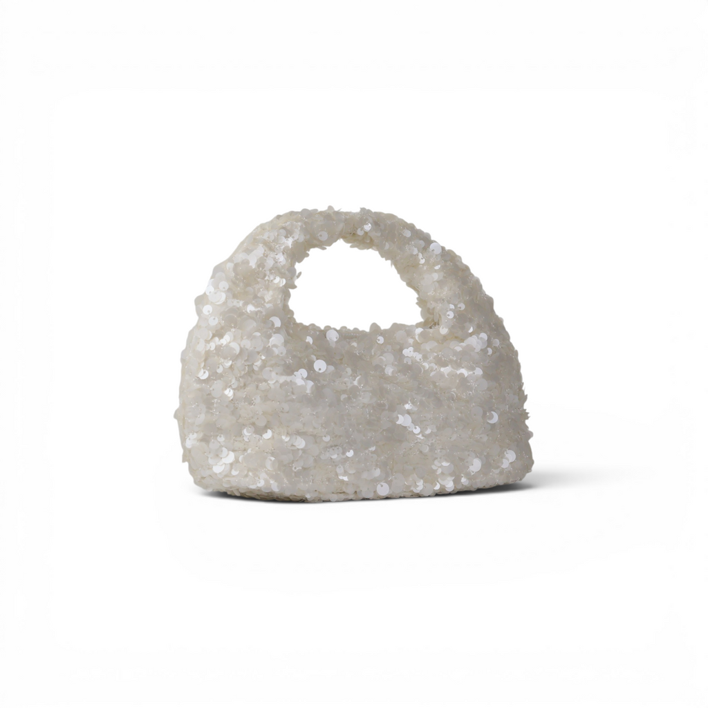 Bolsa Pouch Festa Lantejoula Off White