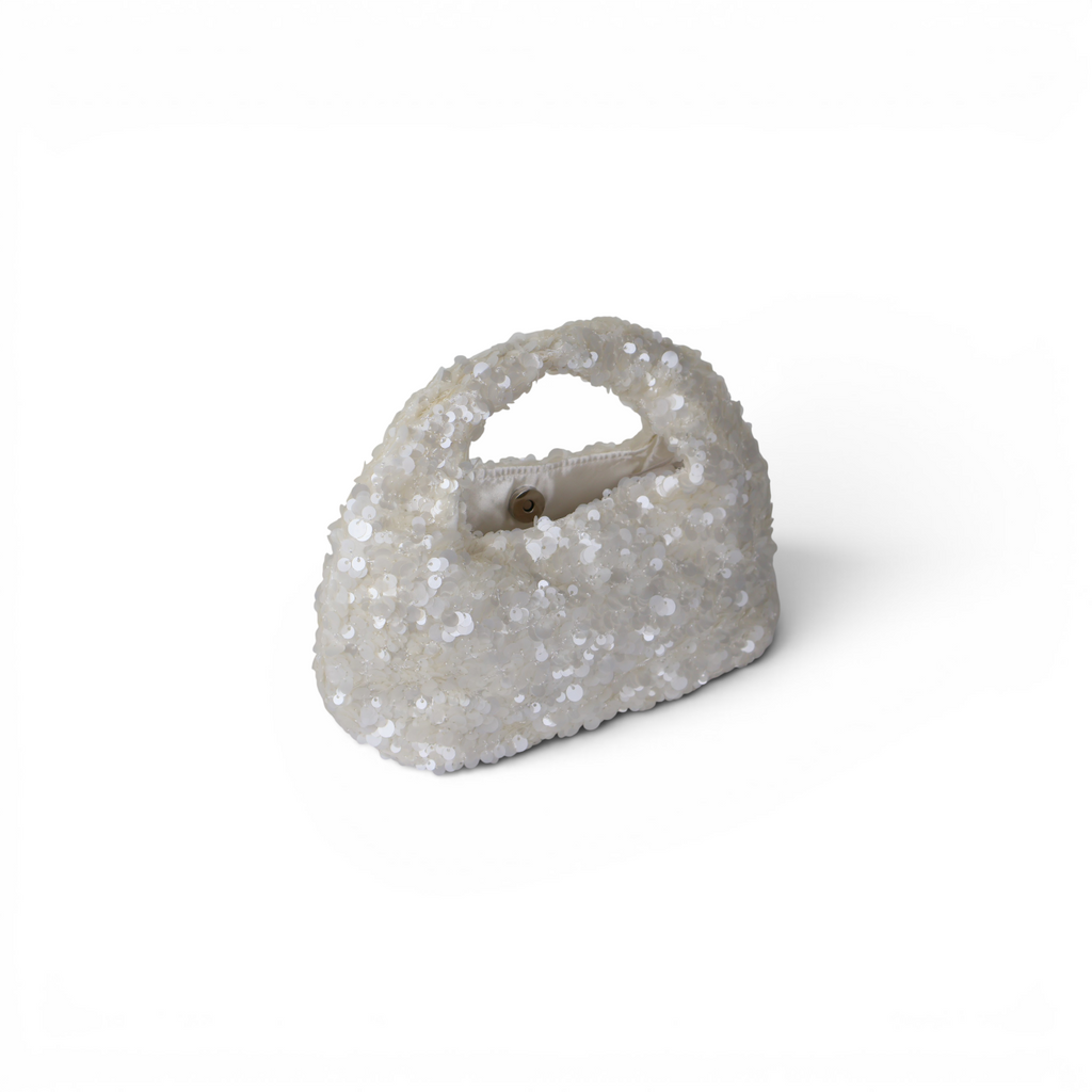 Bolsa Pouch Festa Lantejoula Off White