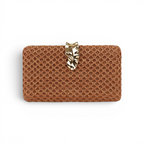 Bolsa Clutch Festa Palha Marrom