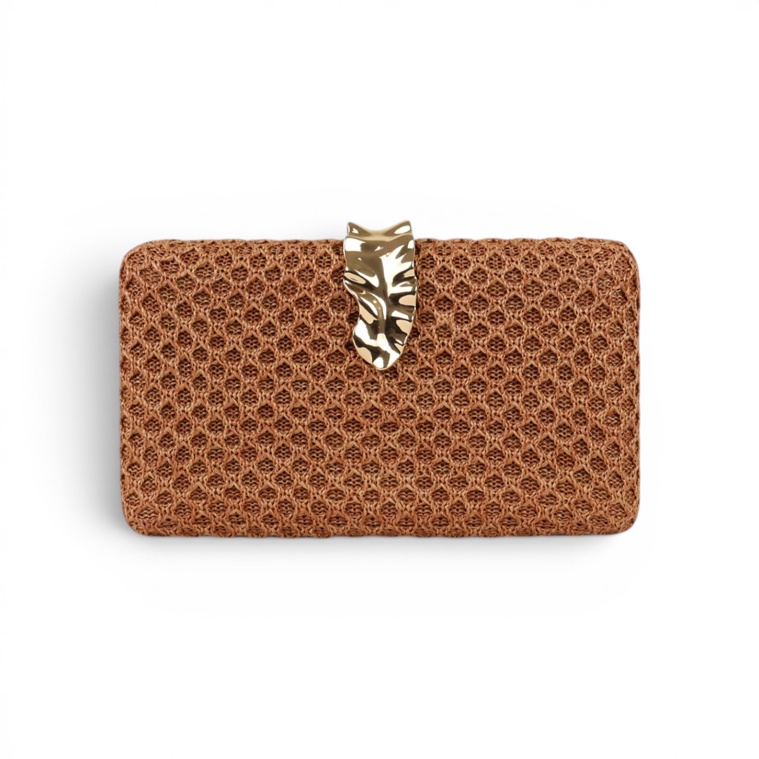 Bolsa Clutch Festa Palha Marrom