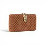 Bolsa Clutch Festa Palha Marrom