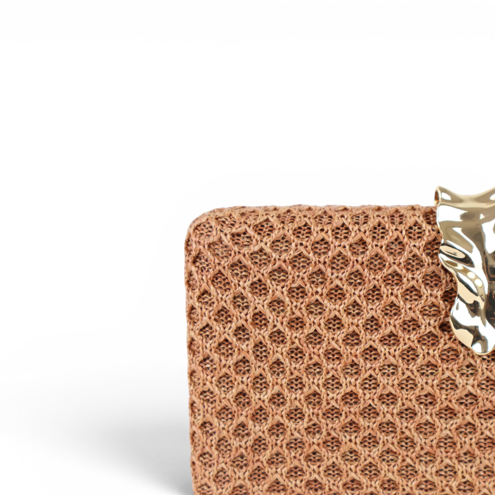 Bolsa Clutch Festa Palha Marrom