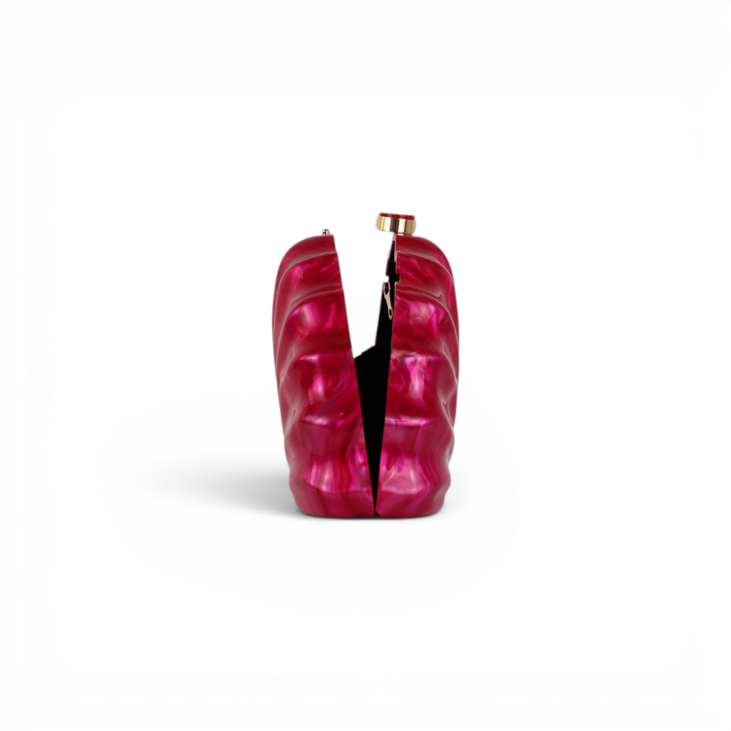 Bolsa de Festa Clutch Acrílico Fúcsia