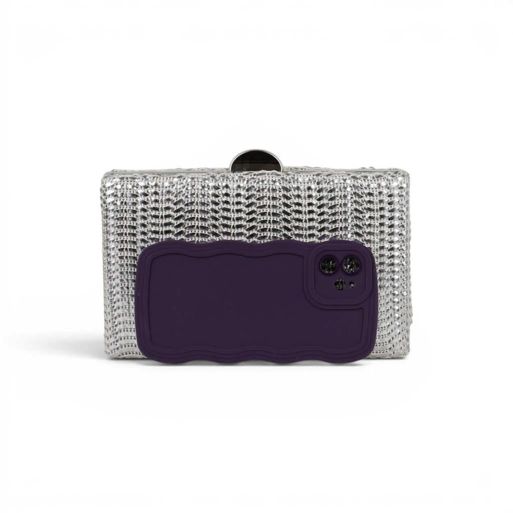 Bolsa Clutch Festa Prata