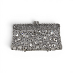 Bolsa Festa Clutch Pedraria Strass Prata