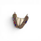 Bolsa Festa Clutch Pedraria Strass Colorida