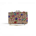 Bolsa Festa Clutch Pedraria Strass Colorida