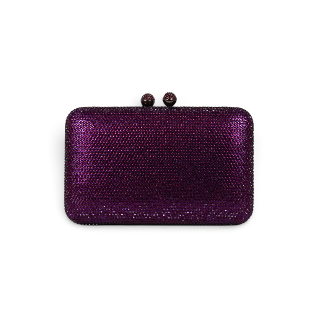 Bolsa de Festa Clutch Pedraria Roxa