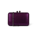 Bolsa de Festa Clutch Pedraria Roxa