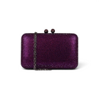 Bolsa de Festa Clutch Pedraria Roxa