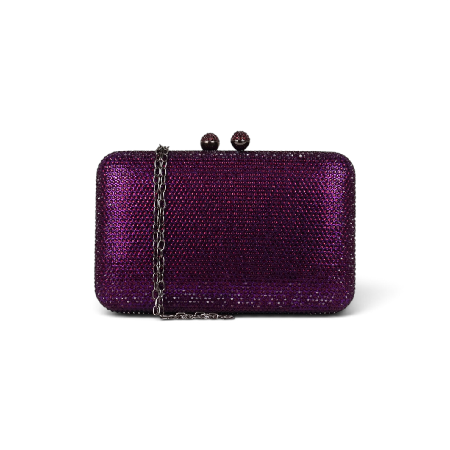 Bolsa de Festa Clutch Pedraria Roxa
