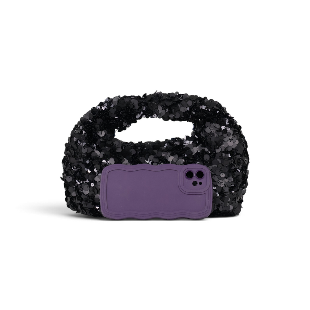 Bolsa Pouch Festa Lantejoula Preta