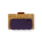 Bolsa Festa Clutch Acrílico Marrom Caramelo