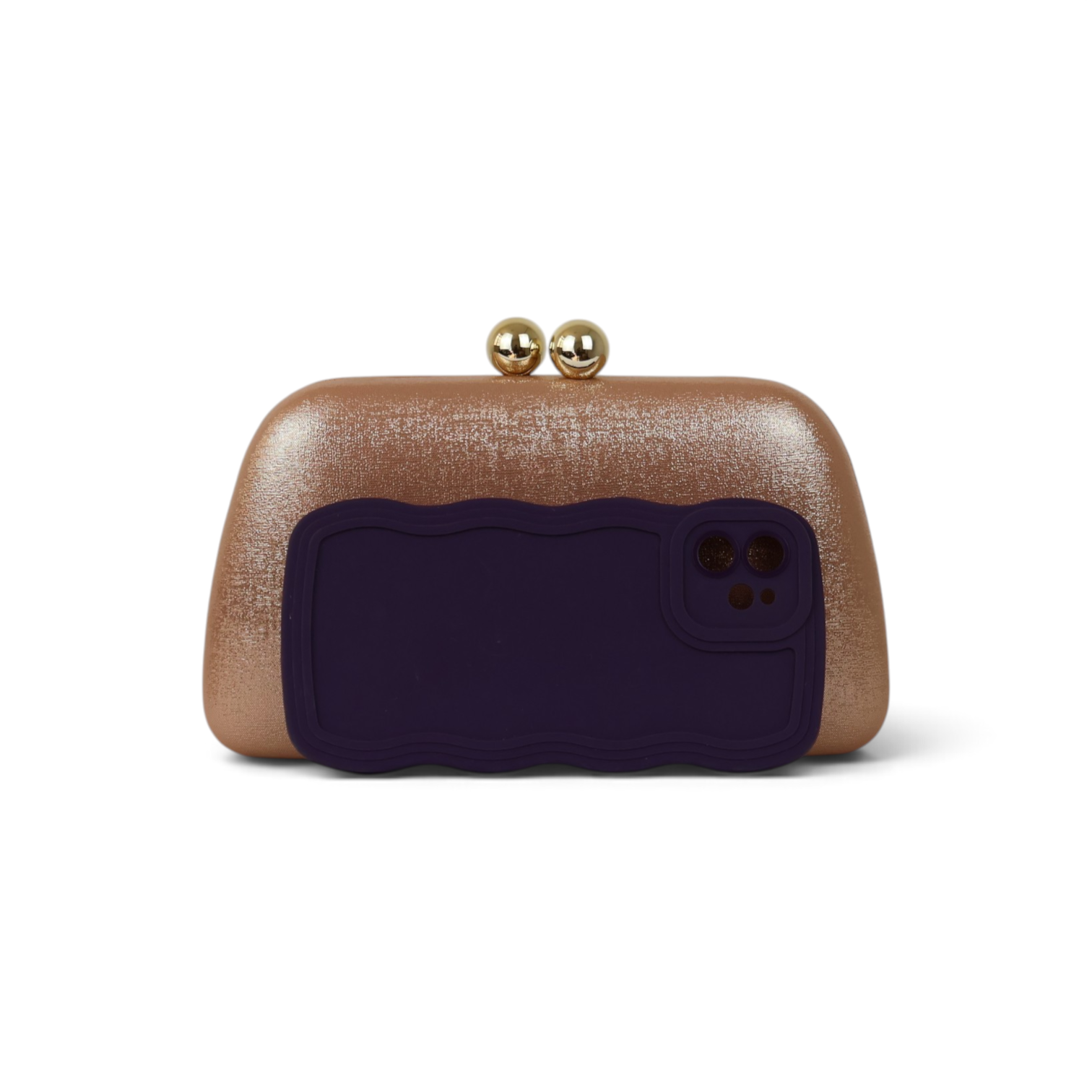 Bolsa Festa Clutch Rosê Gold
