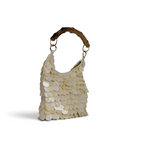 Bolsa Pouch Madreperola e Alça de bambu