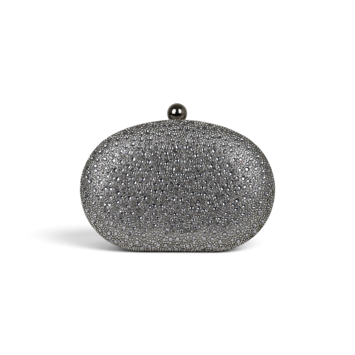 Bolsa Clutch Festa Pedraria Oval Prata