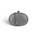 Bolsa Clutch Festa Pedraria Oval Prata