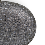 Bolsa Clutch Festa Pedraria Oval Prata