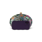 Bolsa Clutch Festa Oval Bordada Flores Verde