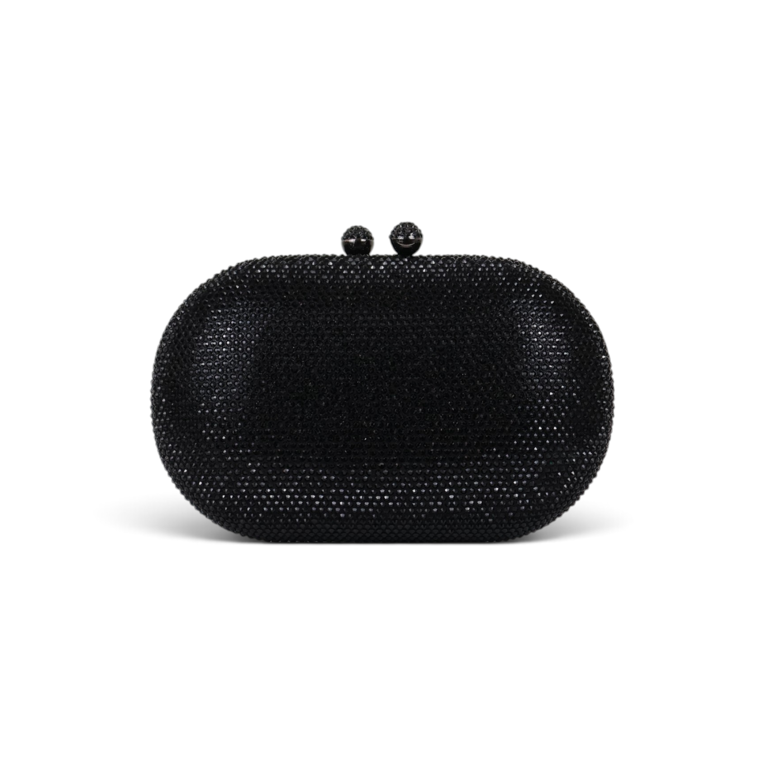 Bolsa Clutch Festa Pedraria Oval Preta