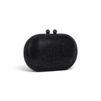 Bolsa Clutch Festa Pedraria Oval Preta