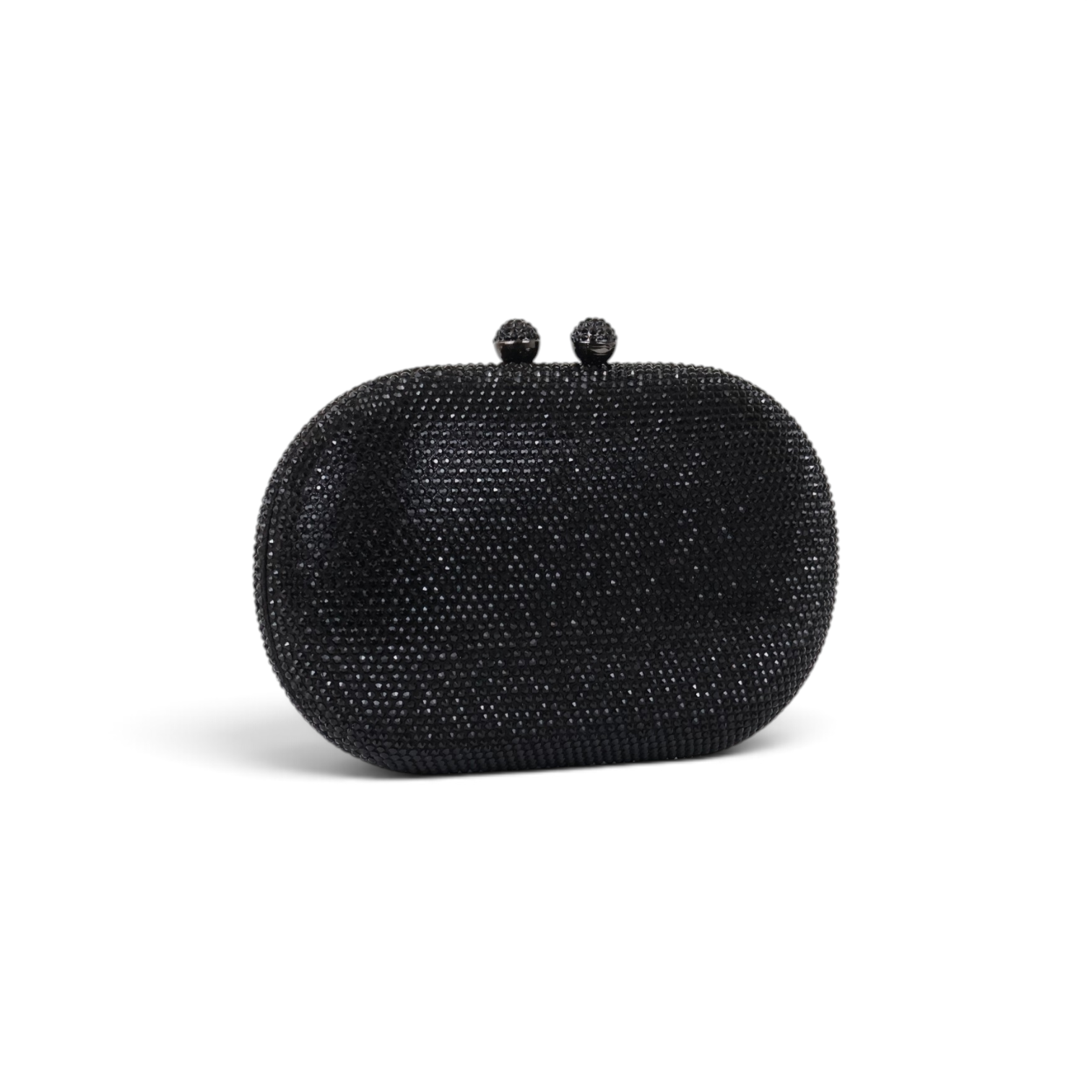 Bolsa Clutch Festa Pedraria Oval Preta