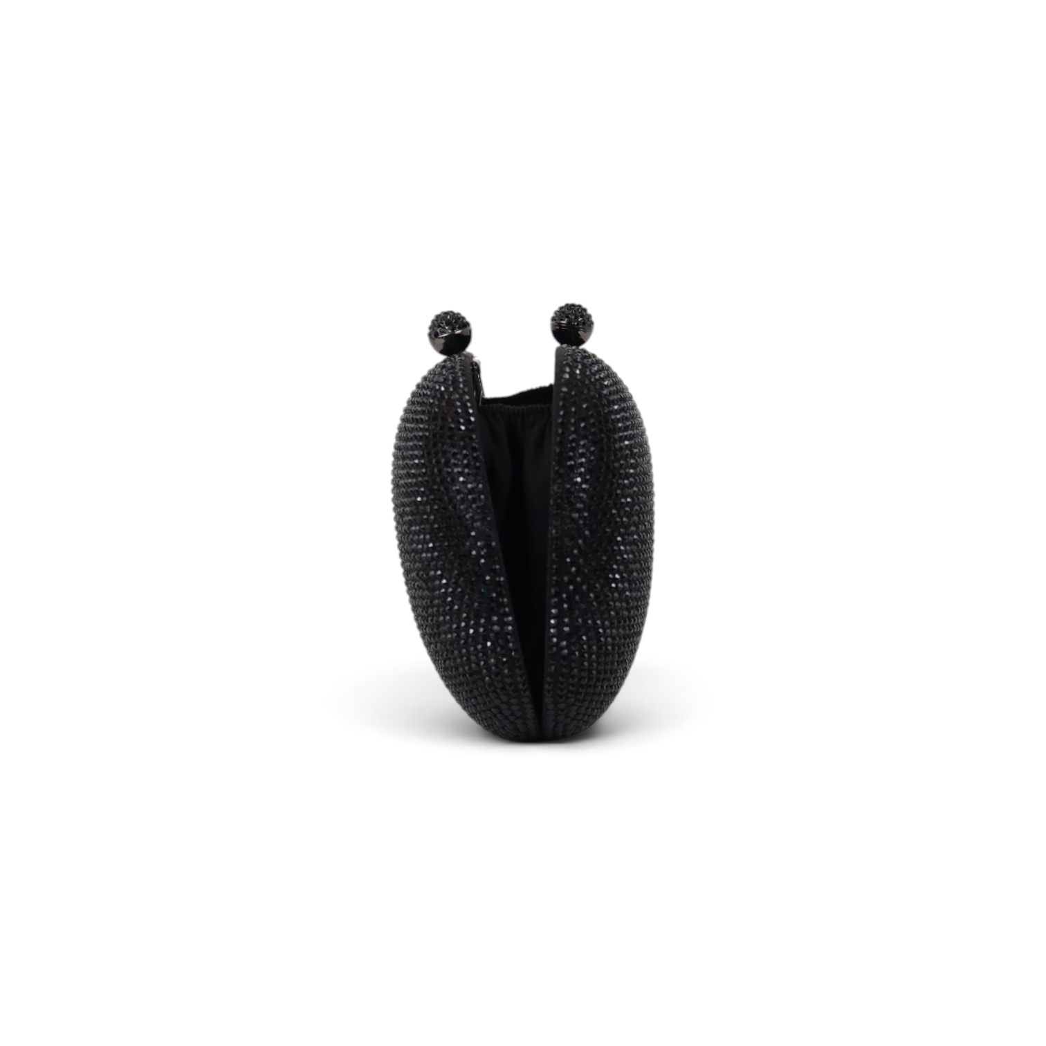 Bolsa Clutch Festa Pedraria Oval Preta