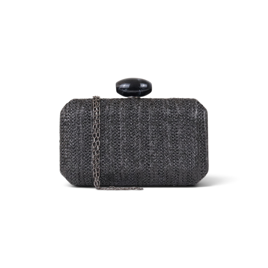 Bolsa Clutch Festa Palha Preta