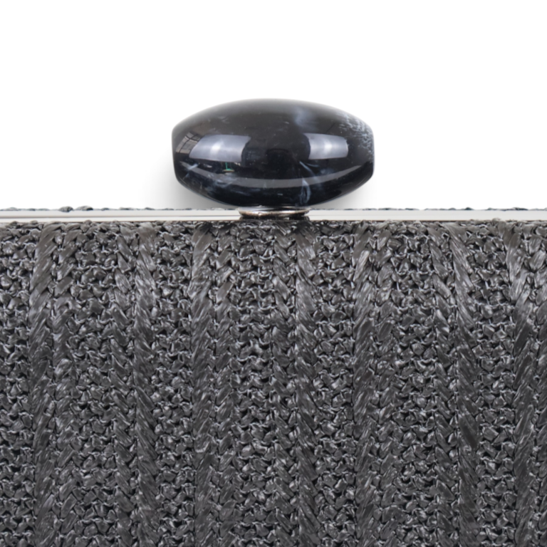Bolsa Clutch Festa Palha Preta