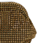 Bolsa Pouch Strass Dourada Escuro