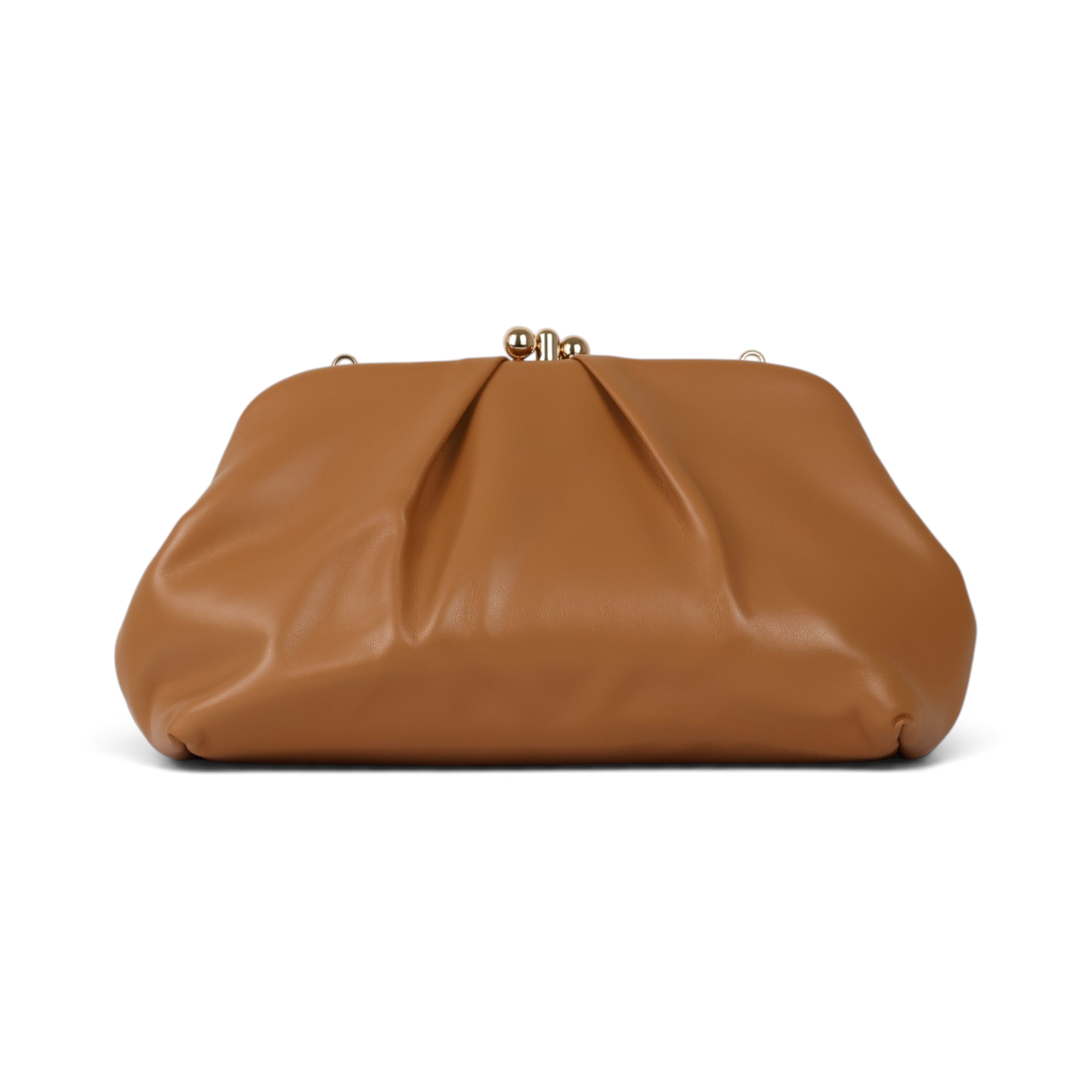 Bolsa de Festa Pouch Bicompartimento Bege Caramelo