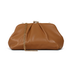 Bolsa de Festa Pouch Bicompartimento Bege Caramelo