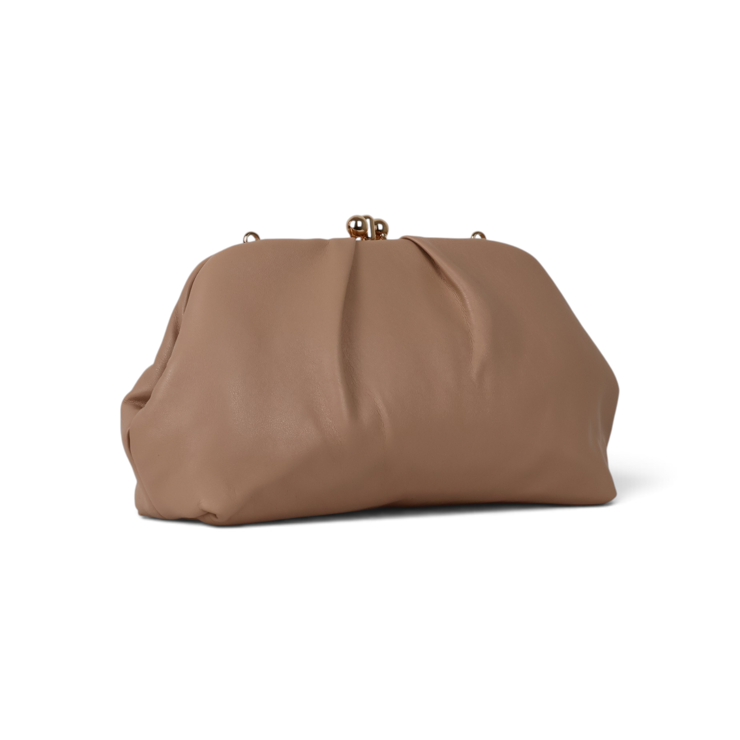 Bolsa de Festa Pouch Bicompartimento Bege