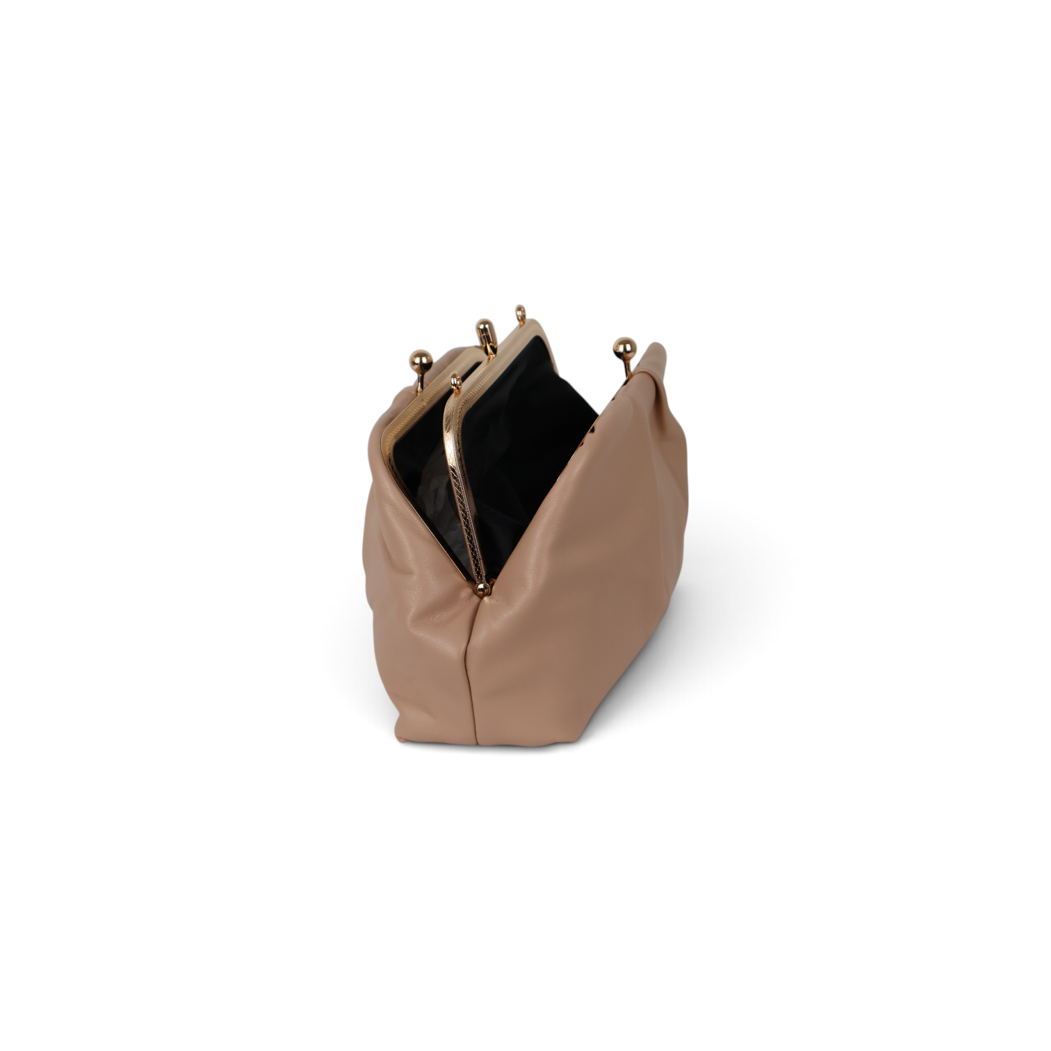 Bolsa de Festa Pouch Bicompartimento Bege