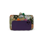 Bolsa Clutch Festa Bordada Flores Verde