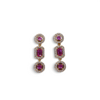 Brinco Zircônias Rosa