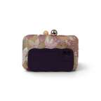 Bolsa Clutch Festa Bordada Flores Rosa