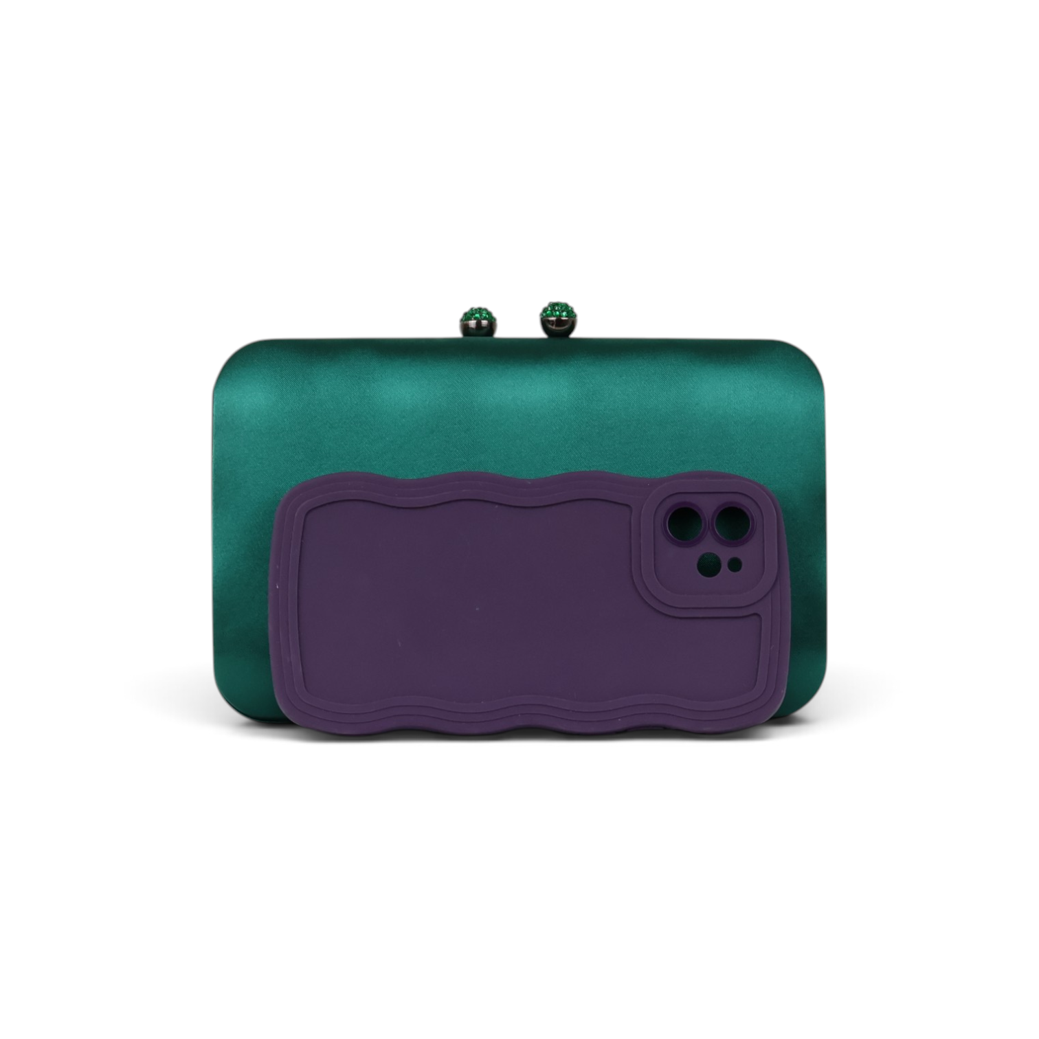 Bolsa Clutch Festa Cetim Verde