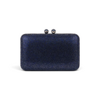 Bolsa Festa Clutch Pedraria Strass Azul Marinho