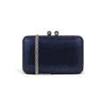 Bolsa Festa Clutch Pedraria Strass Azul Marinho