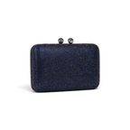 Bolsa Festa Clutch Pedraria Strass Azul Marinho