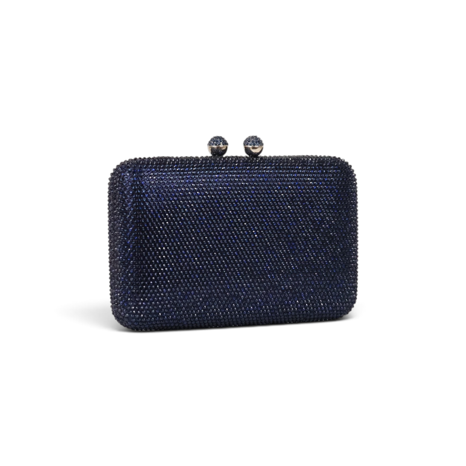 Bolsa Festa Clutch Pedraria Strass Azul Marinho