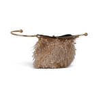 Bolsa Top Handle Franja Bege