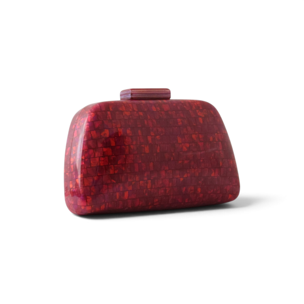 Bolsa Clutch Festa Acrílico Marsala